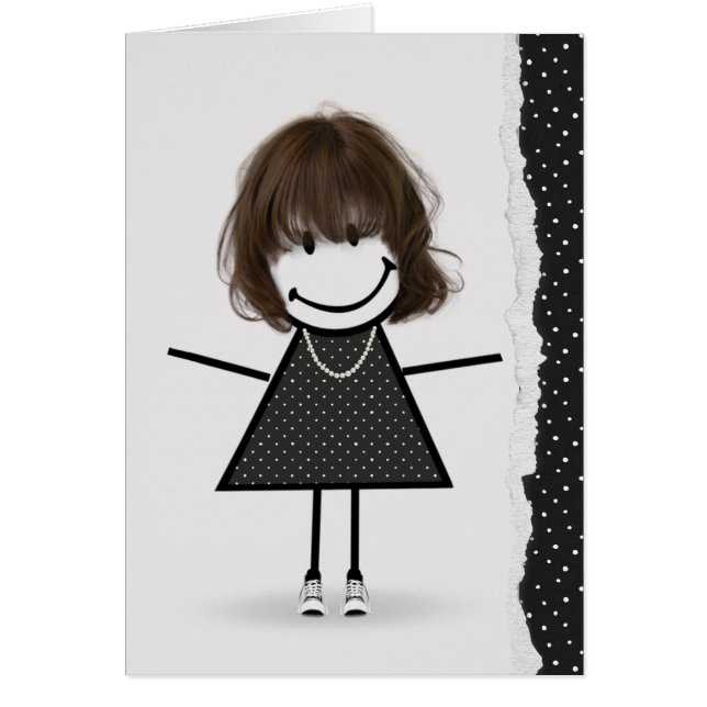 Anniversaire Stick Girl avec Basket (Devant)