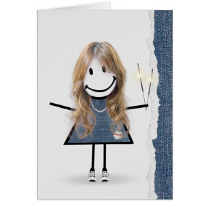 Anniversaire Stick Girl avec Sparklers