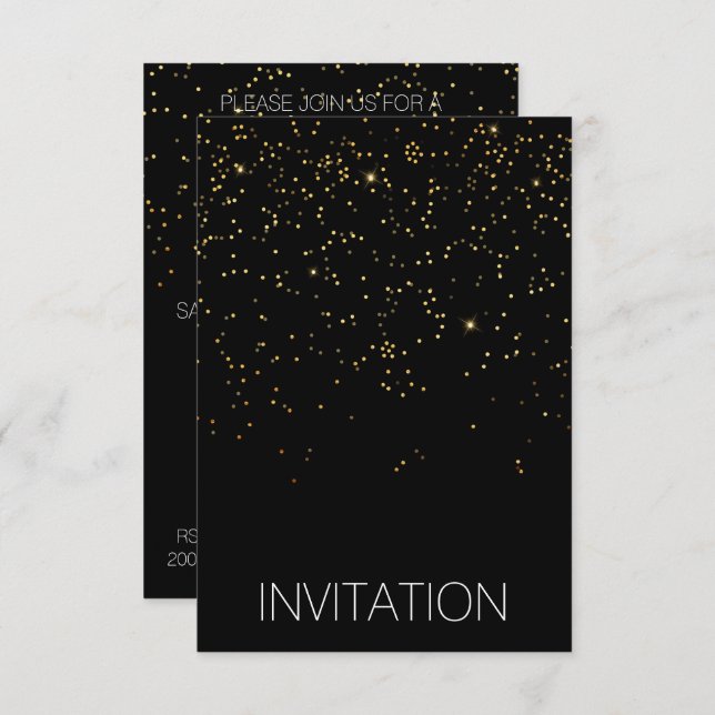 Anniversaire Surprise Invitation Vip Invitation (Devant / Derrière)