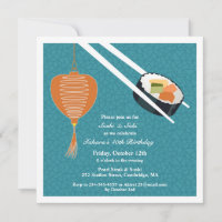 Anniversaire Sushi Party Appartement Invitation