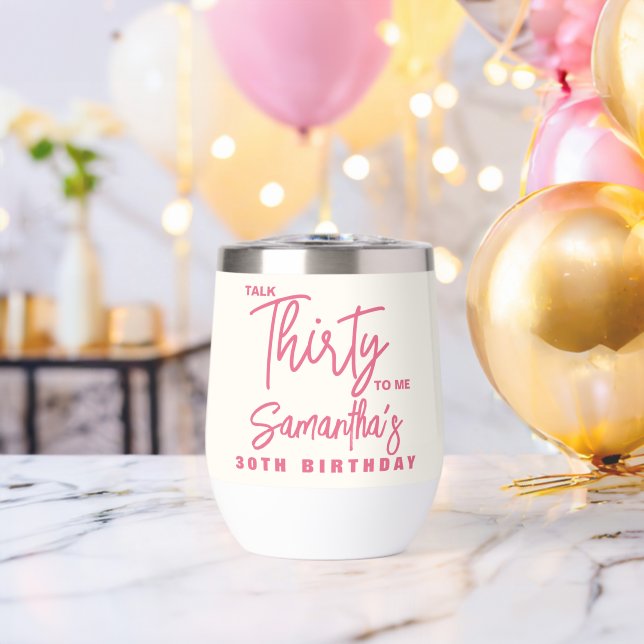 Anniversaire Tendance Rose Parle Trente 30 (Enterrement de vie de garçon (pivoté))