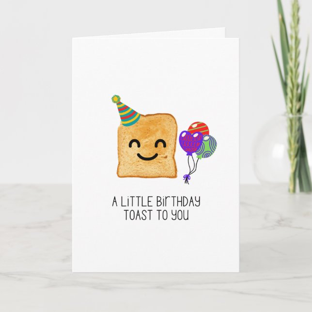 Anniversaire Toast amusant Carte de voeux pliée (Devant)