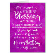 Anniversaire, Tu es une Bénédiction merveilleuse