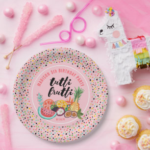 Anniversaire Tutti Frutti Assiette en papier p
