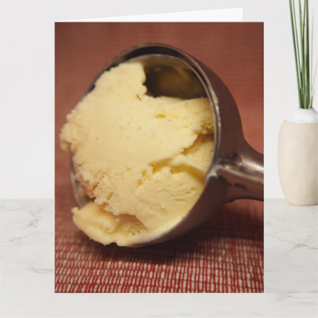 ANNIVERSAIRE VANILLA GLACE CRÈME CARTE DE RÉJOUISS (Devant)