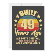 Anniversaire Vintage 49 Ans Construit Il Y a 49 An