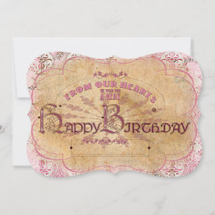 AnniversaireVintageTypographie - Carte d'invitatio
