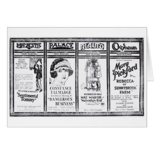 Annonce 1921 de Mary Pickford Constance Talmadge