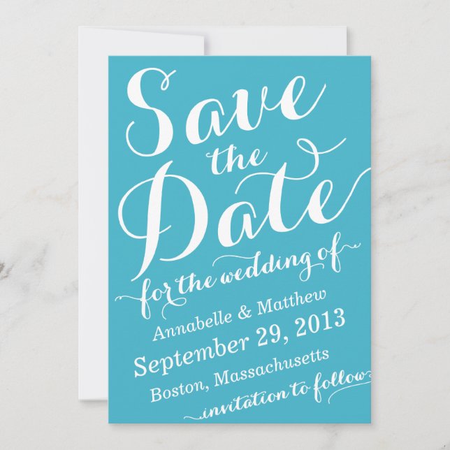 Annonce Calligraphiée Save the Date (Devant)