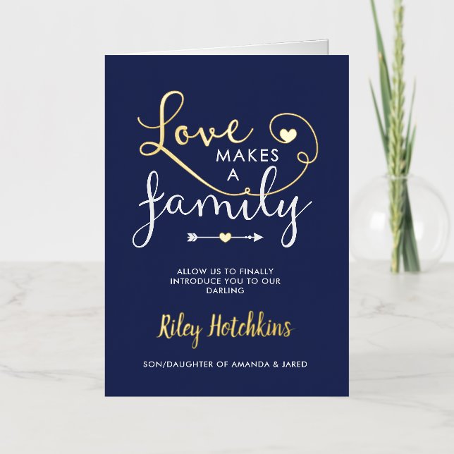 Annonce d'adoption de la famille Navy Love (Recto)