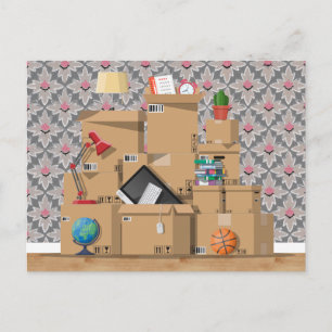 Annonce d'adresse de maison neuve Cartes de déména