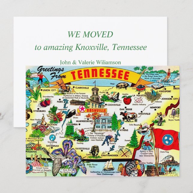 Annonce de changement d'adresse dans le Tennessee (Devant / Derrière)