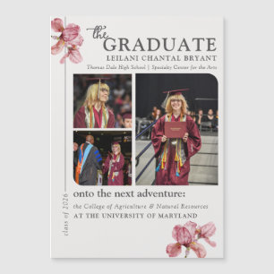 Annonce de collage de photos de remise de diplômes