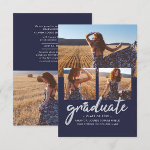 Annonce de Collage de Photos de Remise de Diplômes