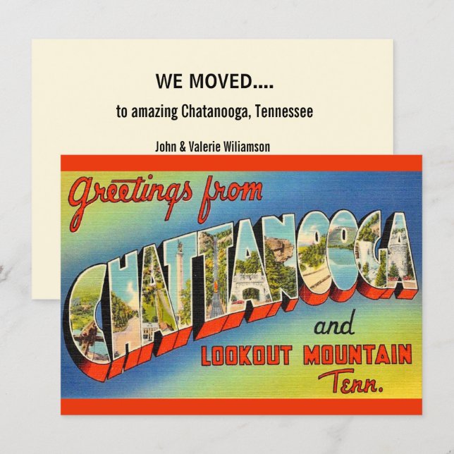 Annonce de déménagement à Chattanooga TN (Devant / Derrière)