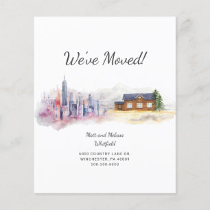 Annonce de déménagement aquarelle Budget Nous avon