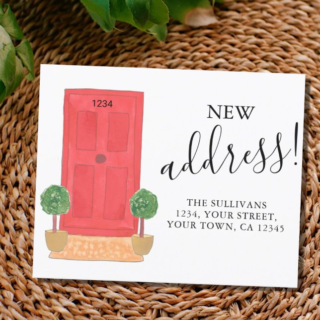 Annonce de déménagement d'adresse de porte d'entré (Créateur téléchargé)