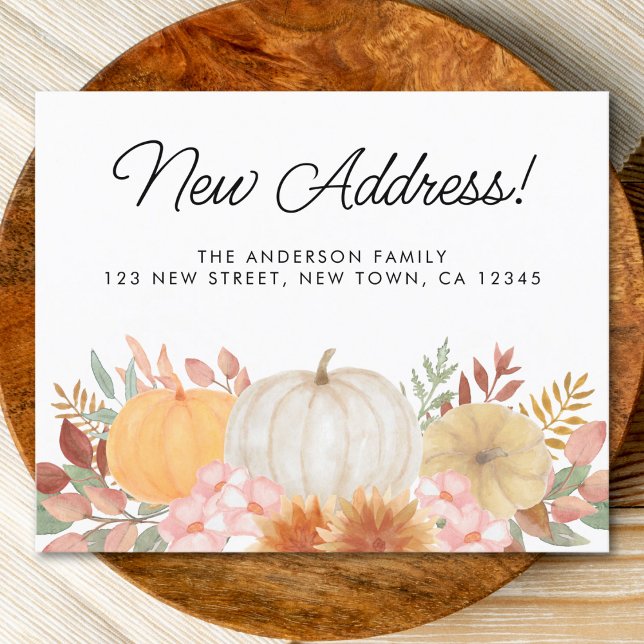 Annonce de déménagement d'automne à budget Adresse (Créateur téléchargé)