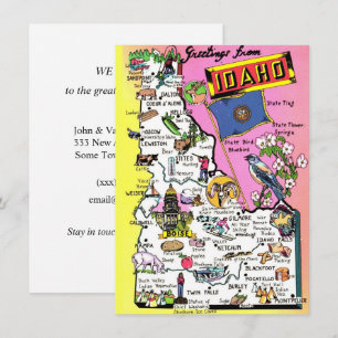 Annonce de déménagement de carte de l'Idaho