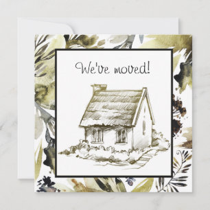 Annonce de déménagement dessiné contemporain