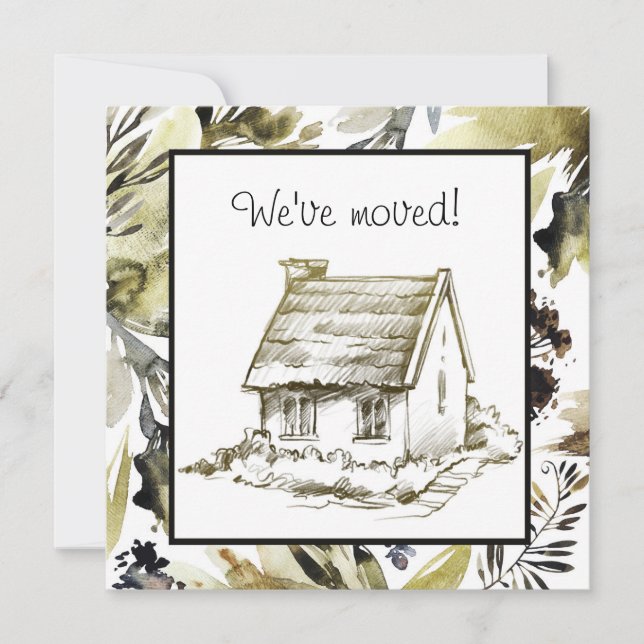 Annonce de déménagement dessiné contemporain (Devant)