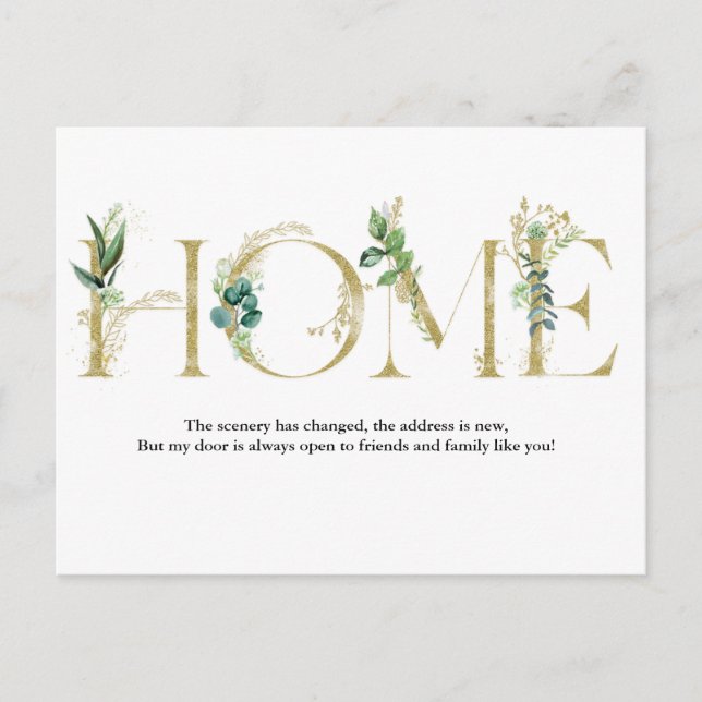 Annonce de déménagement J'ai déménagé Carte postal (Devant)