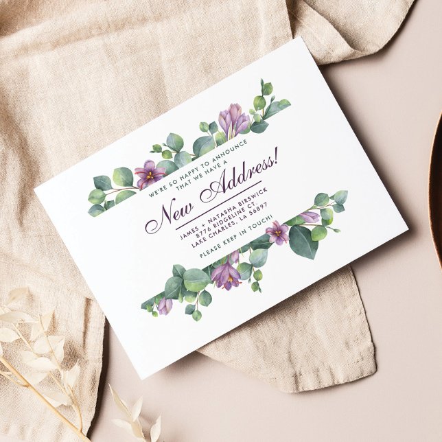 Annonce de déplacement d'eucalyptus botanique (New Address Update Botanical Moving Announcement)