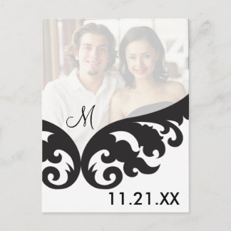 Annonce de faire-part de photo de monogramme perso