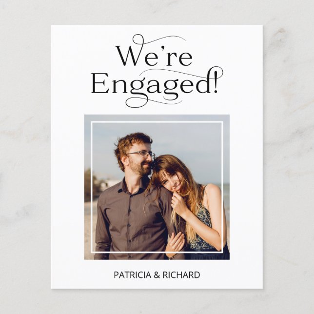Annonce de fiançailles Budget We're Engaged (Devant)