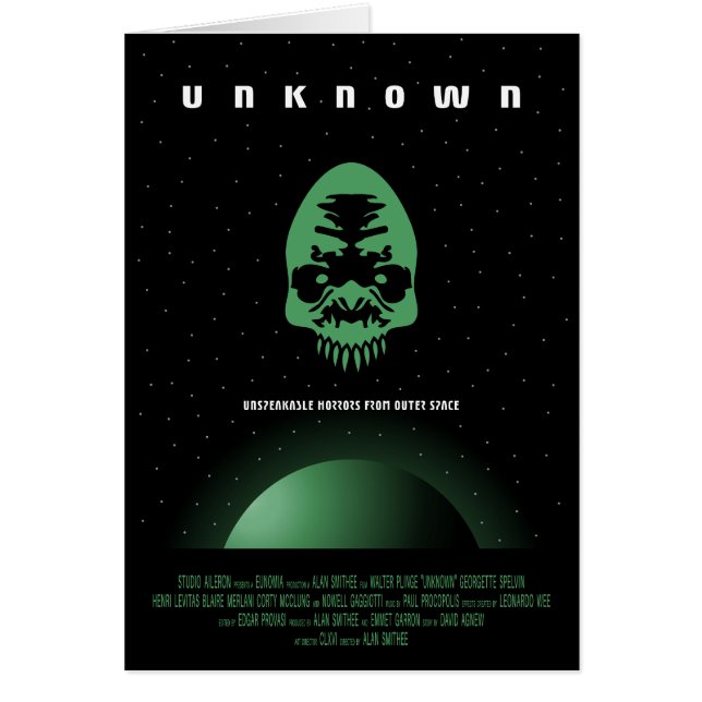 Annonce De Film D'Horreur Sci-Fi, Inconnu (Devant)