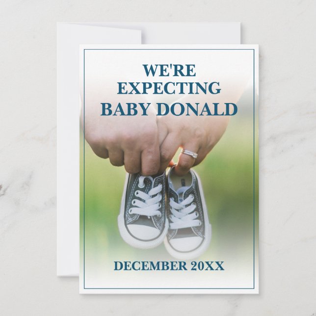 Annonce de grossesse avec chaussures de bébé (Devant)