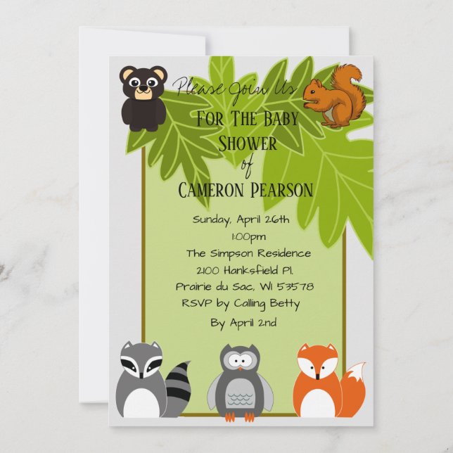 Annonce de grossesse et invitation à une fête prén (Dos)