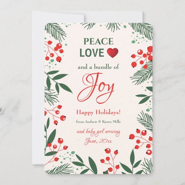 Annonce de grossesse Joie de Fête Carte de Fête (Devant)