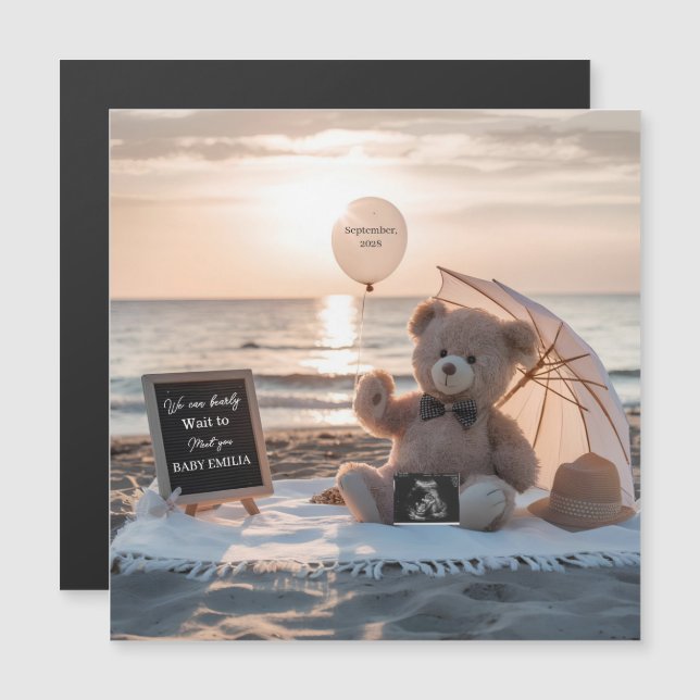 Annonce de grossesse minimale Cadeau de bébé simpl (Devant / Derrière)