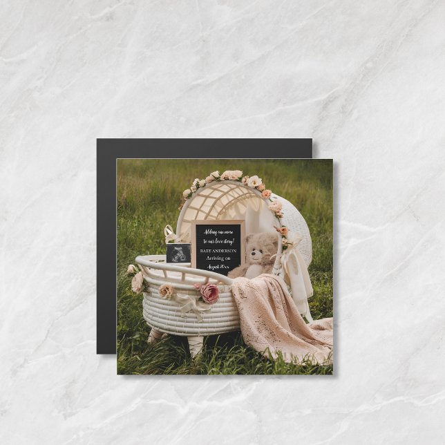 Annonce de grossesse révélation bébé neutre rustiq (Créateur téléchargé)