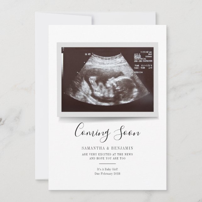 Annonce de grossesse Script Sonogram à venir (Devant)