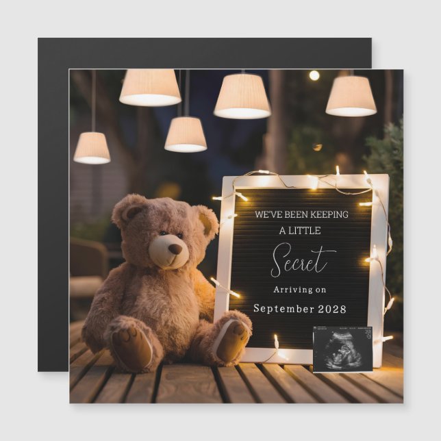 Annonce de grossesse surprise pour bébé moderne (Devant / Derrière)