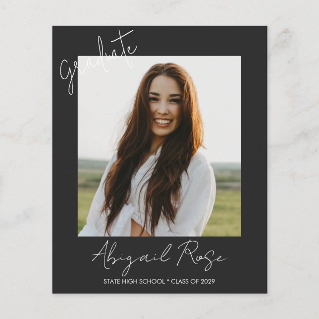 Annonce de la fête de remise des diplômes en photo (Devant)