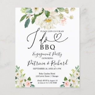Annonce de la fête d'engagement Budget I DO BBQ