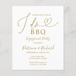 Annonce de la fête d'engagement Budget I DO BBQ