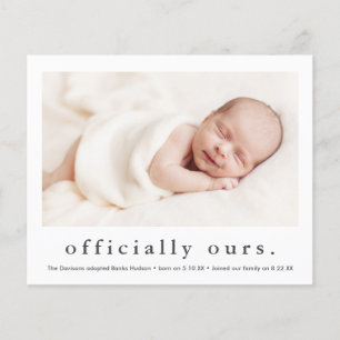 Annonce de l'adoption de photo officiellement à no