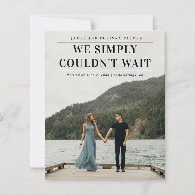 Annonce de mariage avec photo à petit budget (Devant)