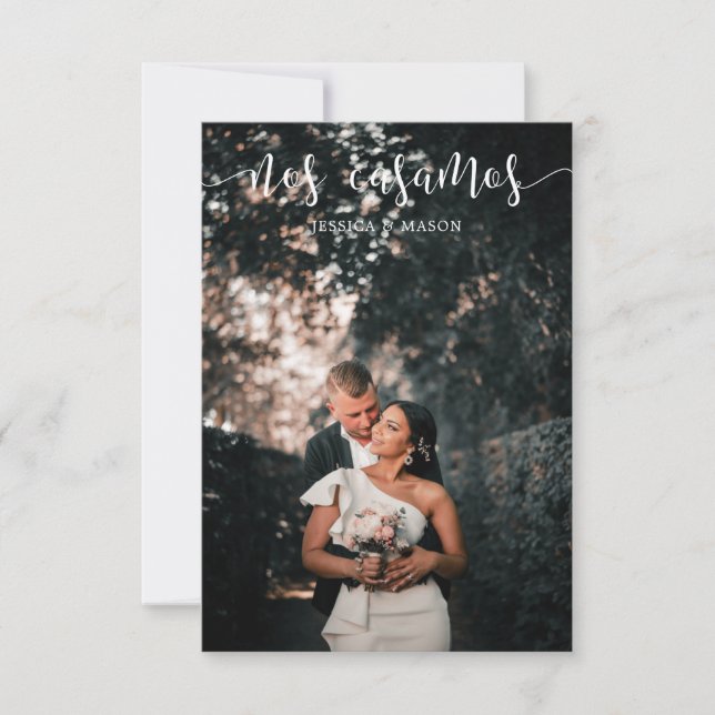 Annonce de Mariage Fuite Invitation Photo (Devant)