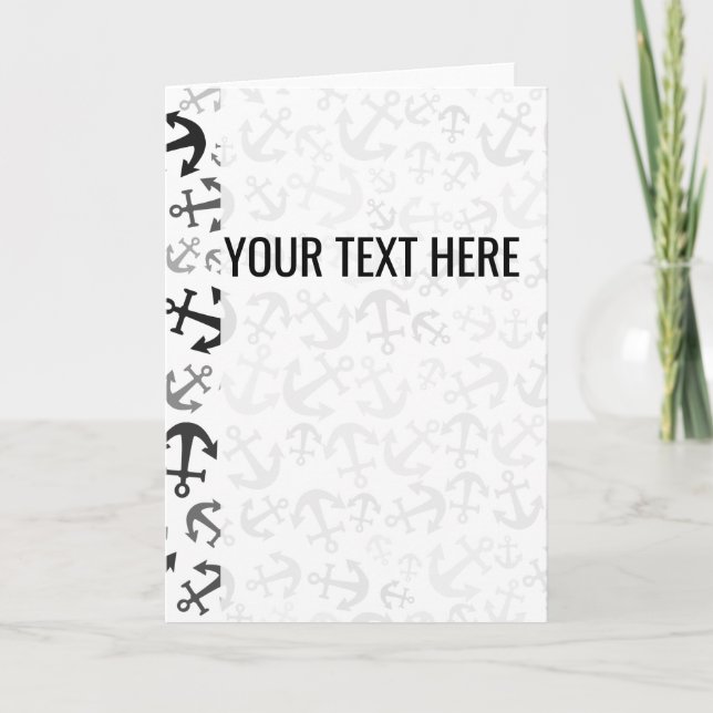 Annonce de modèle d'ancre marine noir blanc (Devant)