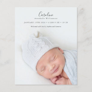 Annonce de naissance avec superposition de 2 photo