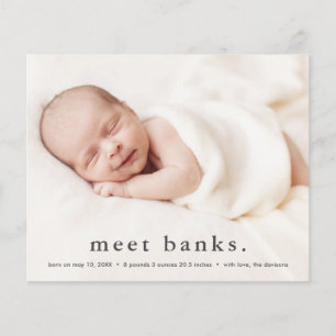 Annonce de naissance bébé budget 3 photos