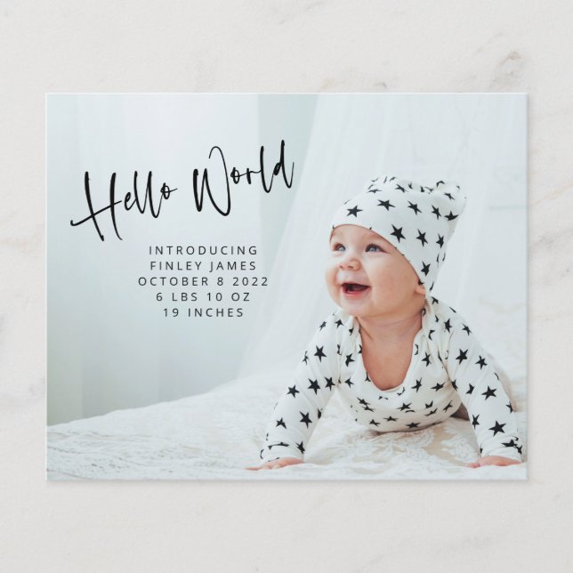 Annonce de naissance Budget Two Photo Hello Nouvea (Devant)