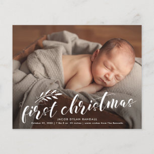 Annonce de naissance de bébé pour les fêtes de Noë