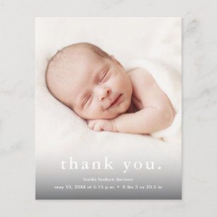 Annonce de naissance et remerciement photo bébé bu