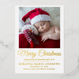Annonce de Naissance Joyeux Noël Photo